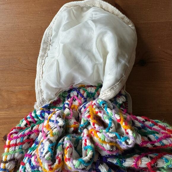 Vintage Mexican Artisan Woven Drawstring Backpack - Picture 16 of 16